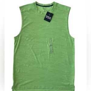 DSG Mesh Camo Tank Men's Small Lime Green Sleeveless Moisture Wicking NWT